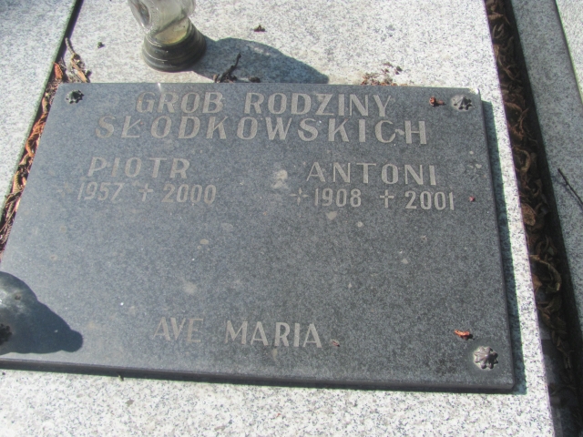 Antoni Słodkowski 1907 Kalisz Katedra - Grobonet - Wyszukiwarka osób pochowanych